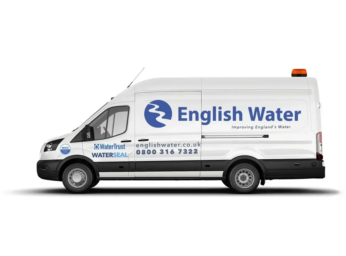 English Water service van - Water Main Repair and Replacement Experts